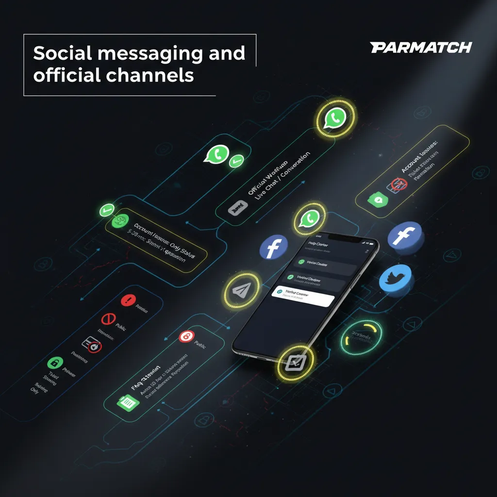 Parimatch support via WhatsApp, Telegram, Facebook, and X.